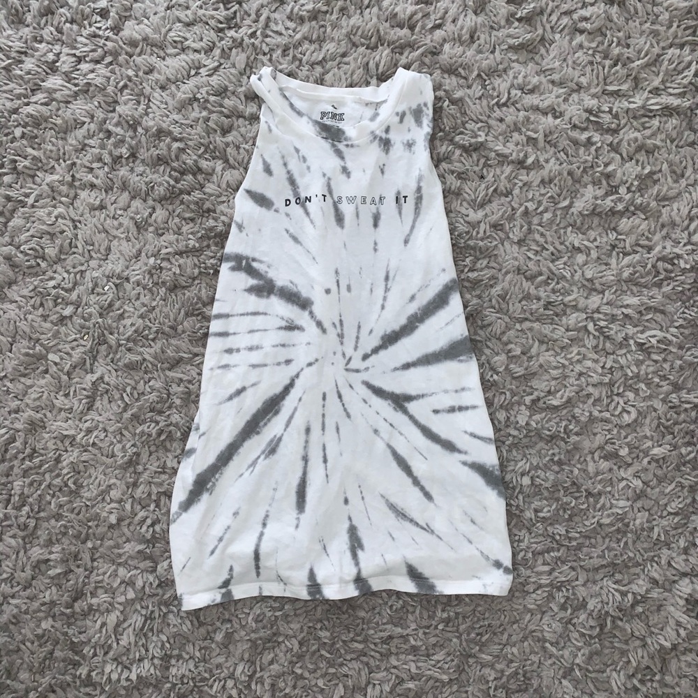 Pink tie dye tank top